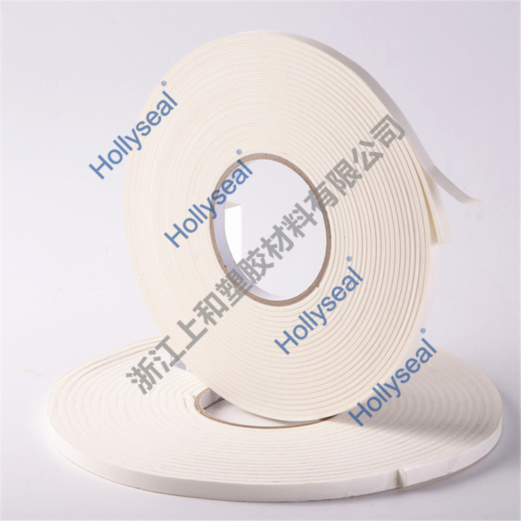 Hollyseal?白色PVC單面泡棉膠帶 厚度1mm~25mm，密度110kg/m3~500kg/ m3