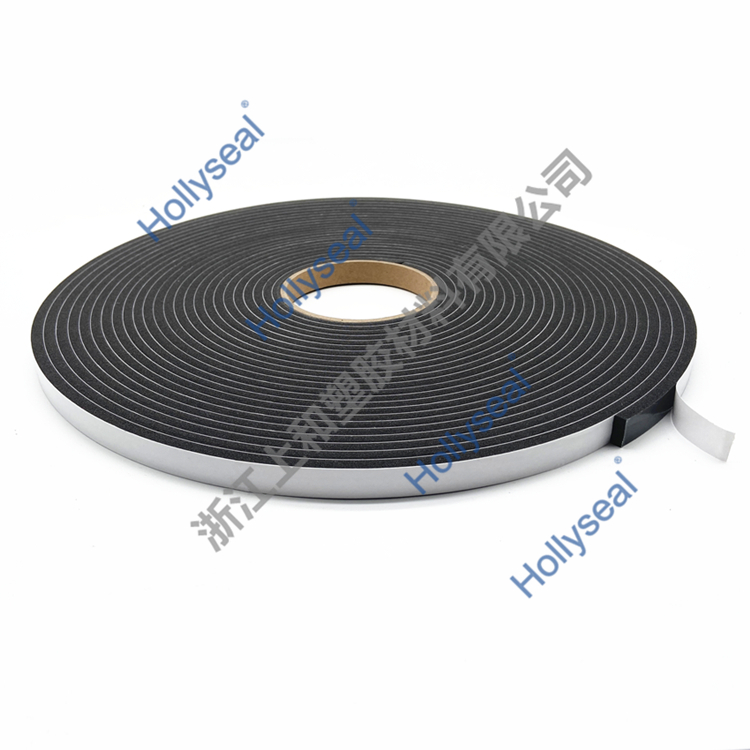 Hollyseal?PVC軟質(zhì)黑色單面門窗密封條 厚度1mm~25mm，密度110kg/m3~500kg/ m3
